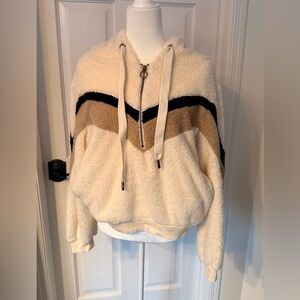 Vintage Havana Cream Sherpa Pullover-Size Medium